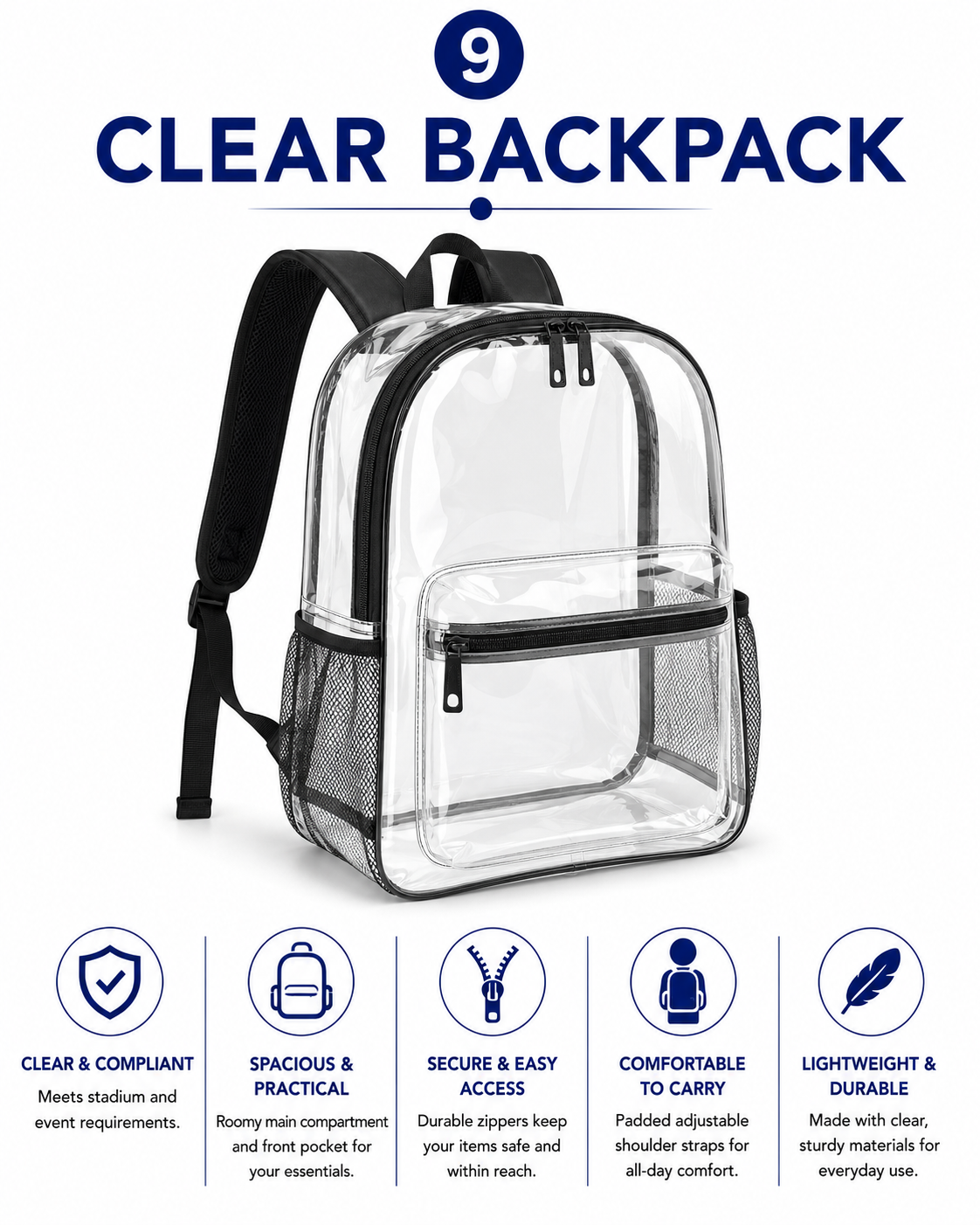 Clear Backpacks in Bulk
