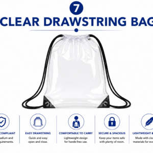 Clear Drawstring Bag